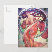 Alphonse Mucha Briefkaart (Voorkant / Achterkant)