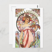 Alphonse Mucha Briefkaart (Voorkant / Achterkant)