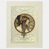 Alphonse Mucha - Byzantijnse hoofden brunette Fleece Deken (Voorkant)