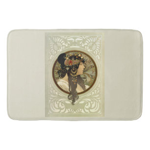 Alphonse Mucha - Byzantine Head Brunette Badmat