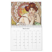 Alphonse Mucha Calendrier des oeuvres d'art (Mar 2027)