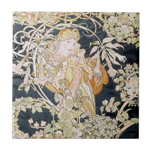 Alphonse Mucha Carreaux Art Nouveau (Devant)