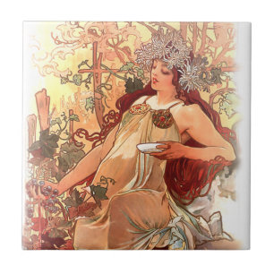 Alphonse Mucha Carreaux Art Nouveau