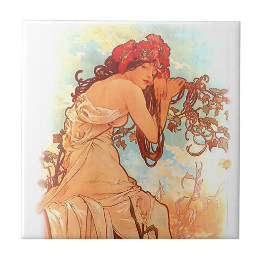 Alphonse Mucha Carreaux Art Nouveau (Devant)