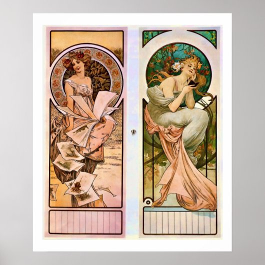 Alphonse Mucha Champagne Advertisement Poster (Voorkant)