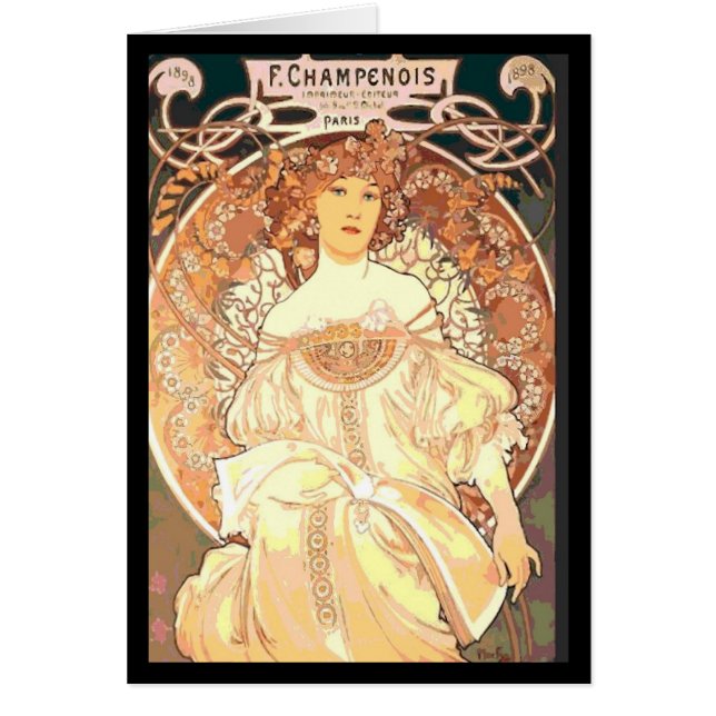 Alphonse Mucha Champenois Woman (Voorkant)