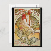 ALPHONSE MUCHA CHANSONS D'AJEULES BRIEFKAART (Voorkant / Achterkant)