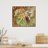 alphonse mucha chocolade bij mexicain poster (Keuken)