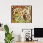alphonse mucha chocolade bij mexicain poster (Thuiskantoor)