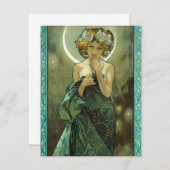 Alphonse Mucha Clair de Lune Invitations Kaart (Voorkant / Achterkant)