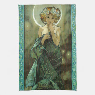 Alphonse Mucha Clair de Lune Kitchen Towel Theedoek