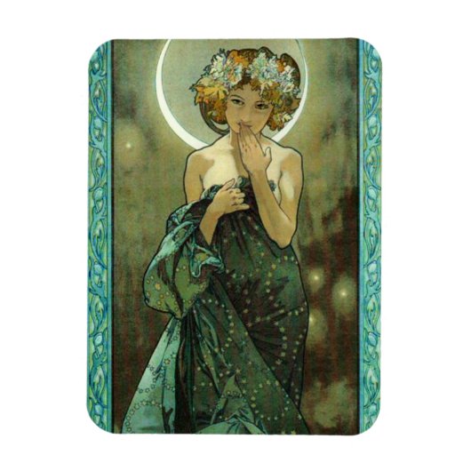 Alphonse Mucha Clair De Lune Magnet Magneet (Verticaal)