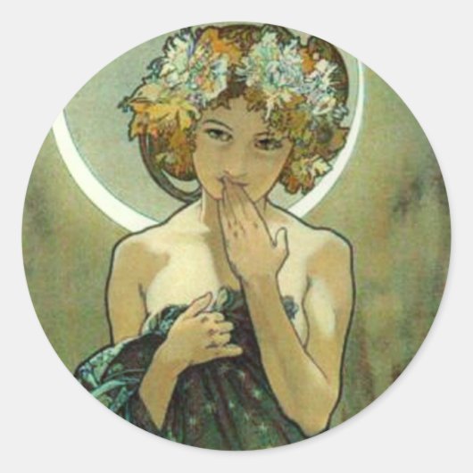 Alphonse Mucha Clair De Lune Stickers (Voorkant)