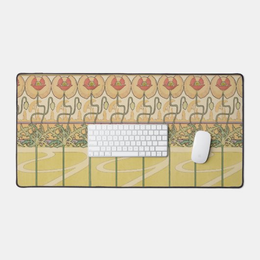Alphonse Mucha Coquelicots Papier Peint Floral Art (Clavier et souris)