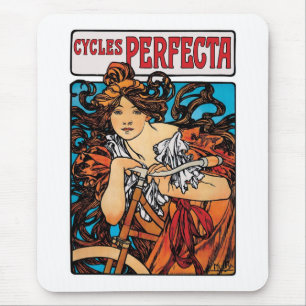Alphonse Mucha - Cycles Perfecta Retro Art Nouveau Muismat