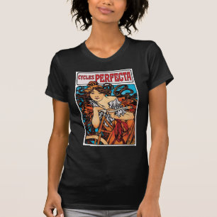 Alphonse Mucha - Cycles Perfecta Retro Art Nouveau T-shirt