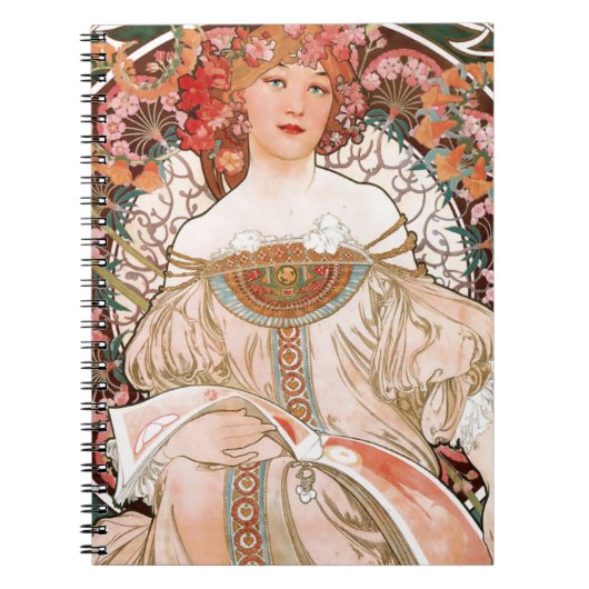 Alphonse Mucha: Dagdroom (Rêverie) Notitieboek (Voorkant)