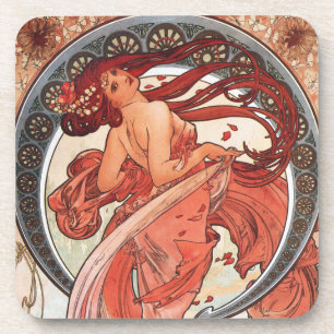 Alphonse Mucha Dance 1898 Art Bier Onderzetter