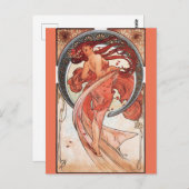 Alphonse Mucha Dance 1898 Art  Briefkaart (Voorkant / Achterkant)