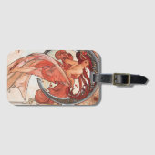 Alphonse Mucha Dance 1898 Art Nouveau Bagagelabel (Voorkant (horizontaal))