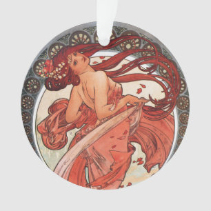 Alphonse Mucha Dance 1898 Art Ornament