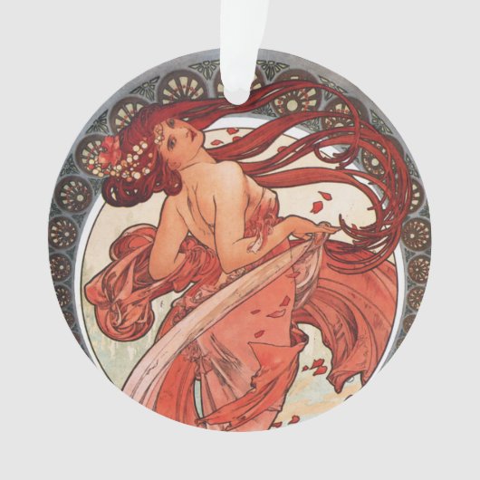 Alphonse Mucha Dance 1898 Art  Ornament (voorkant)