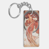 Alphonse Mucha Dance 1898 Art Sleutelhanger (Voorkant Links)