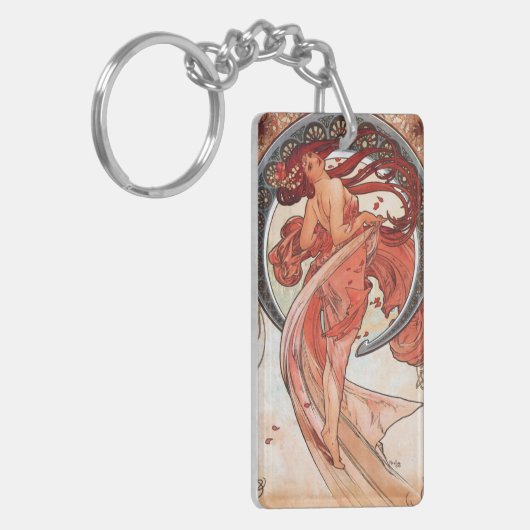 Alphonse Mucha Dance 1898 Art Sleutelhanger (Voorkant Links)