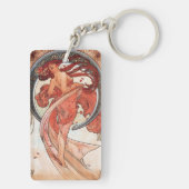 Alphonse Mucha Dance 1898 Art Sleutelhanger (achterkant)