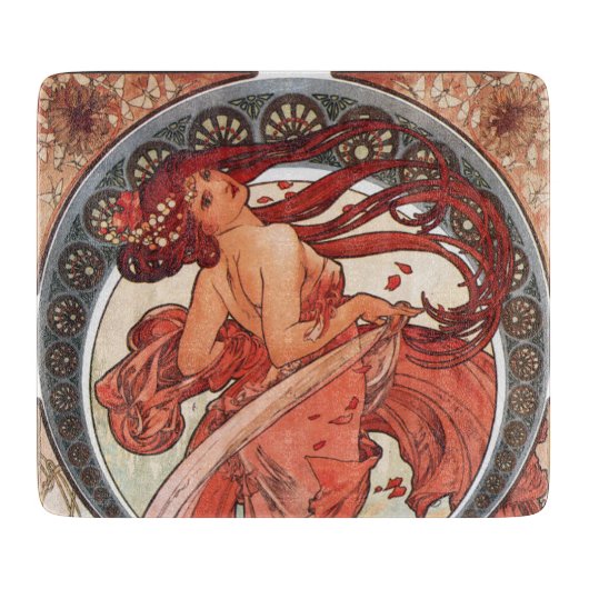 Alphonse Mucha Dance 1898 Art Snijplank (Voorkant)