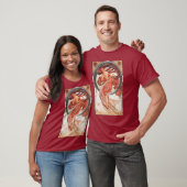 Alphonse Mucha Dance 1898 Art T-shirt (Unisex)