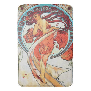 Alphonse Mucha Dance Art Nouveau Painting Badmat