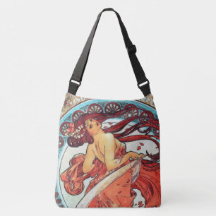 Alphonse Mucha Dance Art Nouveau Painting Crossbody Tas
