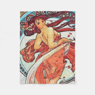 Alphonse Mucha Dance Art Nouveau Painting Fleece Deken