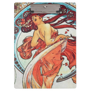 Alphonse Mucha Dance Art Nouveau Painting Klembord