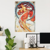 Alphonse Mucha Dance  Art Nouveau Painting Poster (Thuiskantoor)