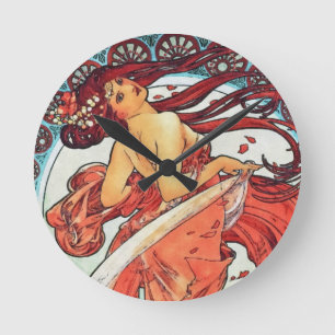 Alphonse Mucha Dance  Art Nouveau Painting Ronde Klok