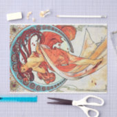 Alphonse Mucha Dance  Art Nouveau Painting Tissuepapier (Craft)