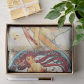 Alphonse Mucha Dance  Art Nouveau Painting Tissuepapier (Geschenk)