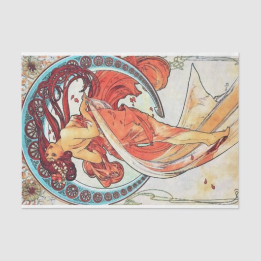 Alphonse Mucha Dance  Art Nouveau Painting Tissuepapier (Voorkant)