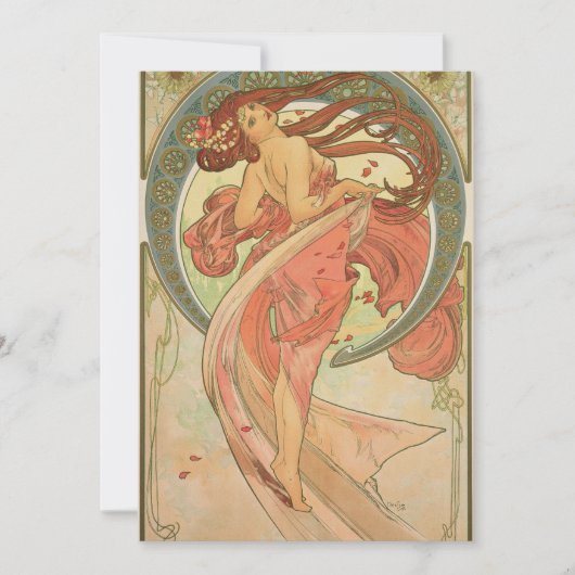 Alphonse Mucha - Dans Feestdagenkaart (Voorkant)