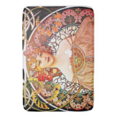 Alphonse Mucha Daydroom Floral  Art Nouveau Badmat (Voorkant Verticaal)