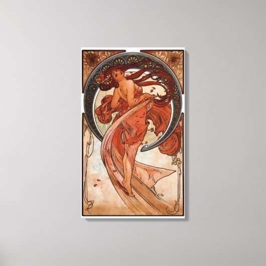 Alphonse Mucha De Dans Canvas Afdruk (Voorkant)