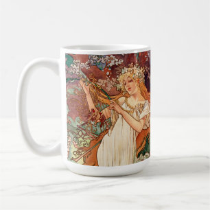 Alphonse Mucha, De seizoenen (1896) Lente Koffiemok