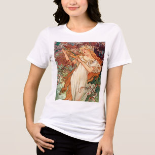 Alphonse Mucha, De seizoenen (1896) Lente Tri-Blend Shirt