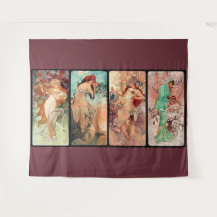 Alphonse Mucha, De vier jaargetijden (1896) Wandkleed