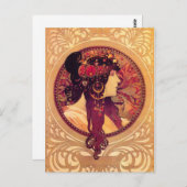 Alphonse Mucha Donna Orechini Briefkaart (Voorkant / Achterkant)