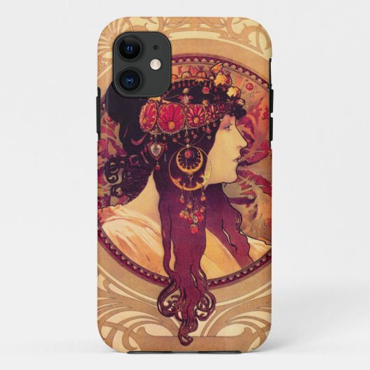 Alphonse Mucha Donna Orechini iPhone 5 Hoesje (Achterkant)