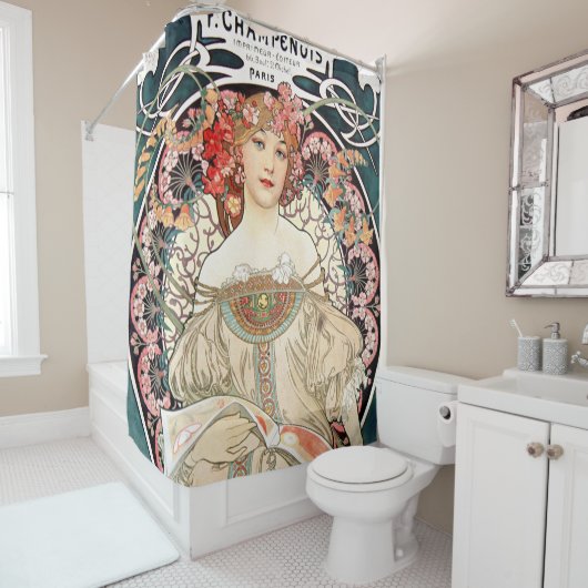 Alphonse Mucha Douchegordijn (In situ)