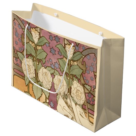Alphonse Mucha Elegant Art Nouveau Stars Camellia Groot Cadeauzakje (Voorkant Gekanteld)